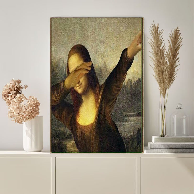 Mona Lisa illustration art  Print, Original Oil Painting  de vinci Portrait Poster