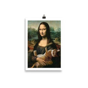 Mona Lisa illustration,mona lisa with cat , PNG ,SVG digital download. Leonardo Da Vinci