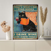 thats what i do i read books and know things.black cat-poster,