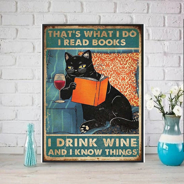 thats what i do i read books and know things.black cat-poster,