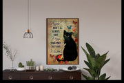 angels dont always have wings cat poster ,Black Cat Wall Art