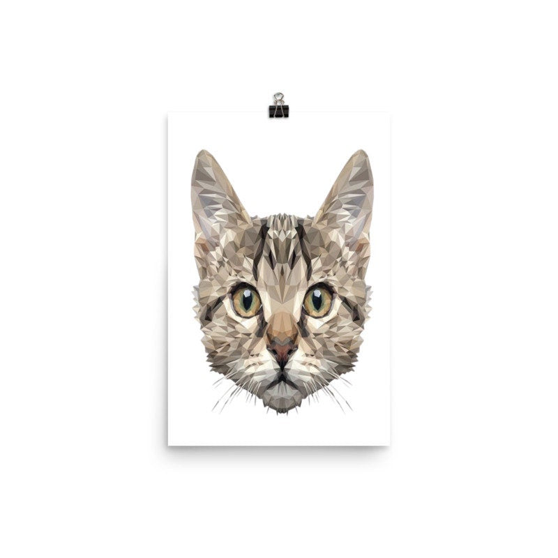 tabby cat vector image   cat poster .tabby cat-poster ,tabby Cat Wall Art - tabby Cat Print -tabby Cat Artwork - Home Decor