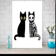 black cat wall art  poster , Black Cat Wall Art - Black Cat Print -Black Cat Artwork - Home Decor