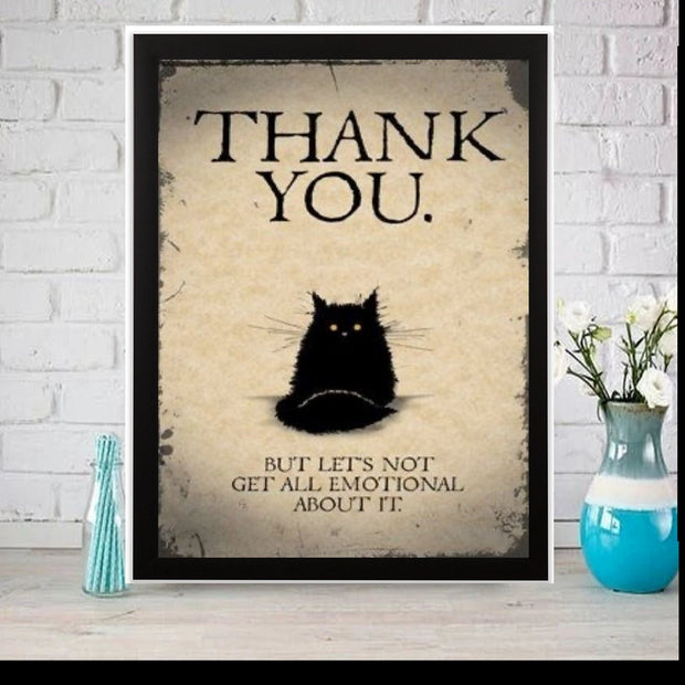 black cat  poster ,Art -black Cat Print -black Cat Artwork - Home Decor