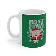 eric cartman as santa ,,handmade ceramic southpark mug