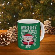 eric cartman as santa ,,handmade ceramic southpark mug