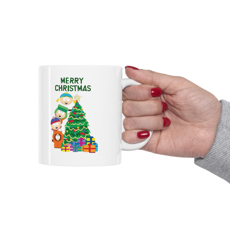 merry xmas you guys southpark mug  ,90s animated cartoon