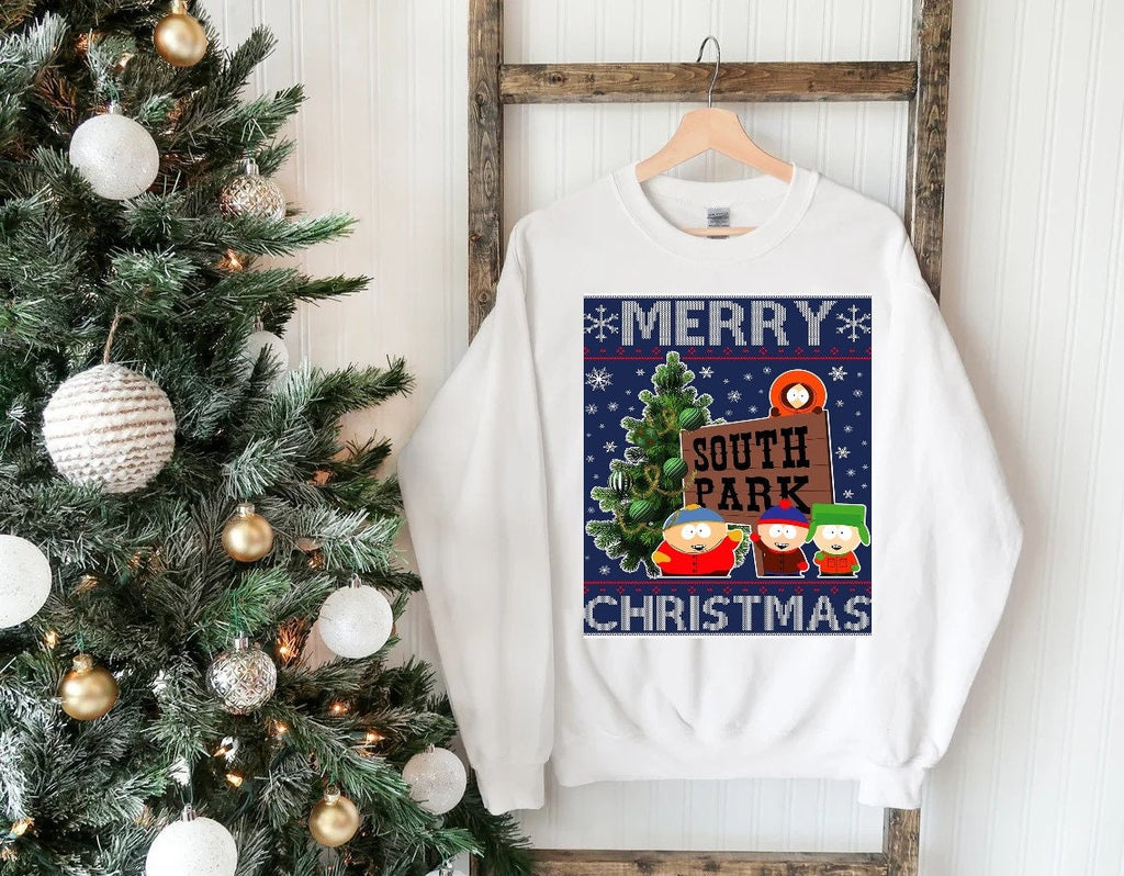 southpark xmas sweatshirt ,southpark christmas themed shirt, southpark gift ,