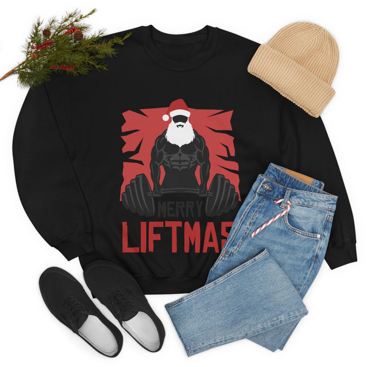 Merry Liftmas Christmas Jumper Sweater Sweatshirt Funny Ugly Weightlifter Gym Fit,gym rat sweatshirt