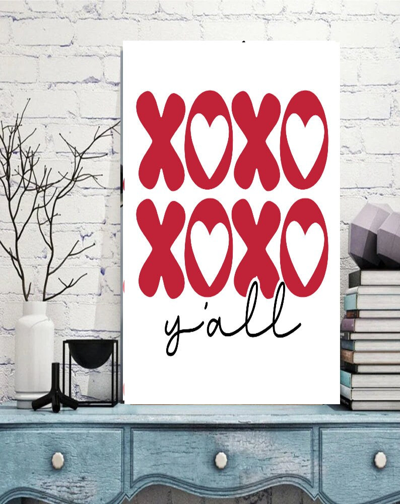 X0X0  love  wall art ,Valentines Day Decor, Printable Wall Art, Valentine Wall Art, pink printable