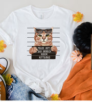 tabby cat criminal , Cat T-Shirt, Cat Gifts, Cat Mom, Cat T Shirt, Cute Kitty, Pet Shirt, Cat Shirt For Women, Cat Shirt Women