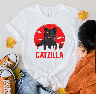 catzilla  T-Shirt, Cat T Shirt,  Cat Shirt For Women,