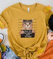 tabby cat criminal , Cat T-Shirt, Cat Gifts, Cat Mom, Cat T Shirt, Cute Kitty, Pet Shirt, Cat Shirt For Women, Cat Shirt Women