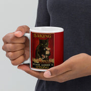 Baking because murder is wrong mug ,11oz coffee  Mug -black Cat coffee Mug   ,cat lover gifts