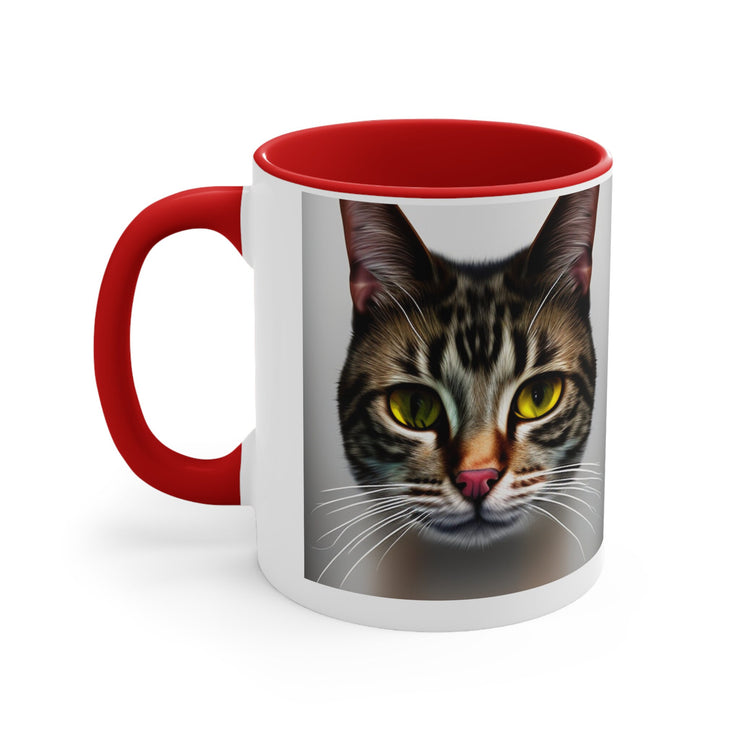 Cute tabby  cat portriat mug , tabby cat,cat  lover Gifts , Cat Coffee Mug