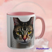 Cute tabby  cat portriat mug , tabby cat,cat  lover Gifts , Cat Coffee Mug