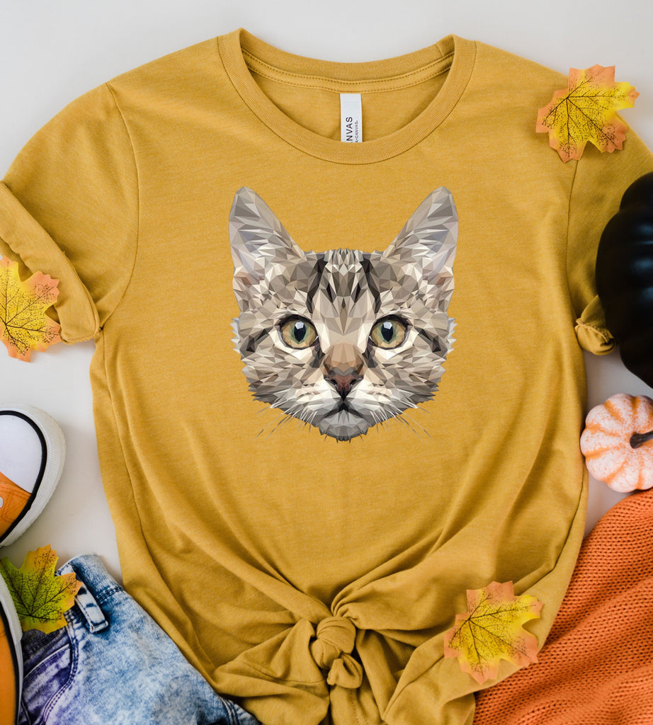 tabby cat pixel  t shirt   , tabby  cat shirt  ,tabby  Cat , cat lover Gifts ,gift for cat owner