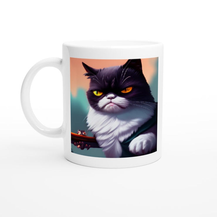 grumpy black cat mug , grumpy  cat,cat  lover Gifts ,Funny Coffee Mug