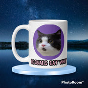 Cute tabby  cat mug , lesbian eat wat, tabby cat,cat  lover Gifts