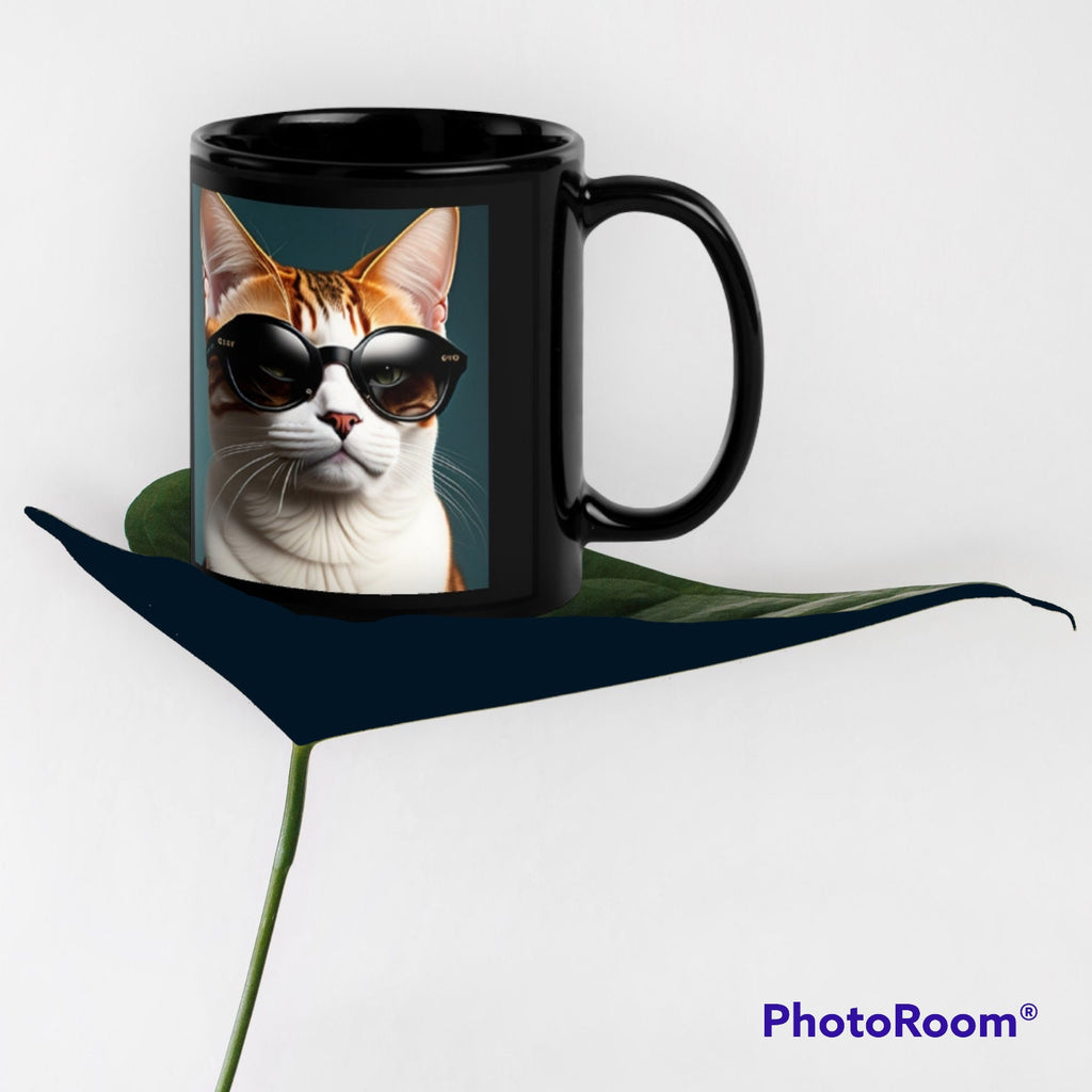 tabby  cat wearing sunglasses coffee  mug , tabby cat,cat  lover Gifts ,  Cat Coffee Mug