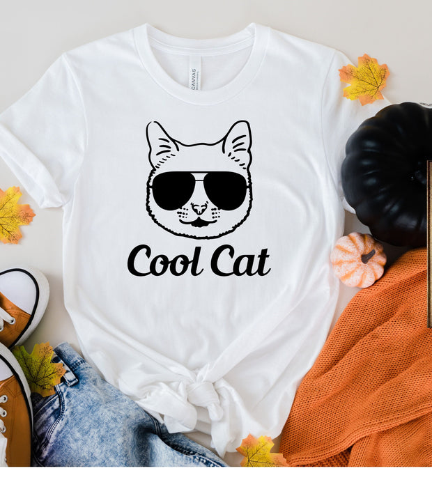 cool cat T-Shirt, Black Cat Gifts, Cat Mom, Cat T Shirt, Cute Kitty, Pet Shirt