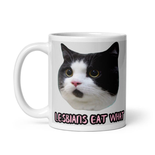 Cute tabby  cat mug , lesbian eat wat, tabby cat,cat  lover Gifts