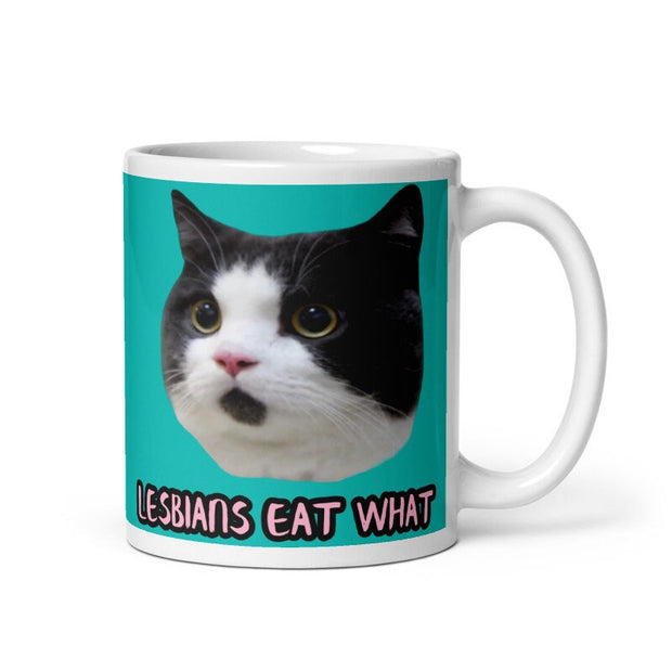 Cute tabby  cat mug , lesbian eat wat, tabby cat,cat  lover Gifts