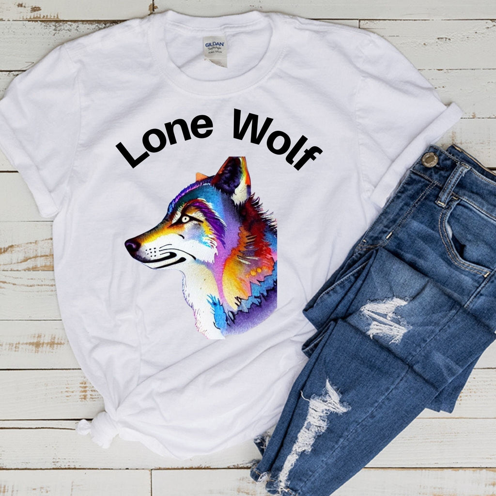 Wolf T-shirt Men Graphic Tee ,wolf  Screen Print tee ,Gift for wolf lovers