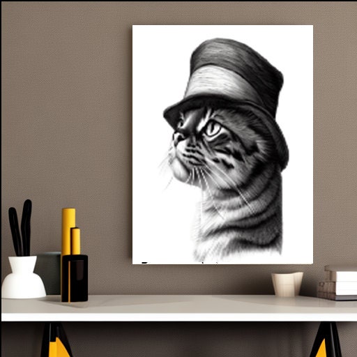 tabby cat portriat poster  .tabby cat-wall art  , Cat Wall Art -Cat Print - | home decor