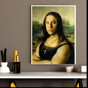 Mona Lisa funny  altered Print,mona lisa png  ,lisa printable Original Oil Painting ,Portrait Poster, Vintage Wall Art, Unique Gift,