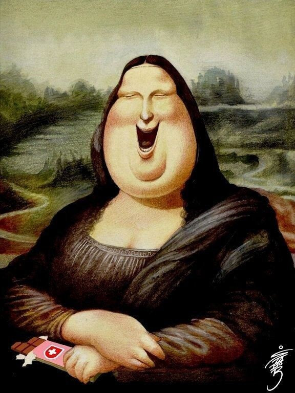 Mona Lisa laughing Girl  Print, Original Oil Painting  de vinci Portrait Poster, Vintage Wall Art, Unique Gift