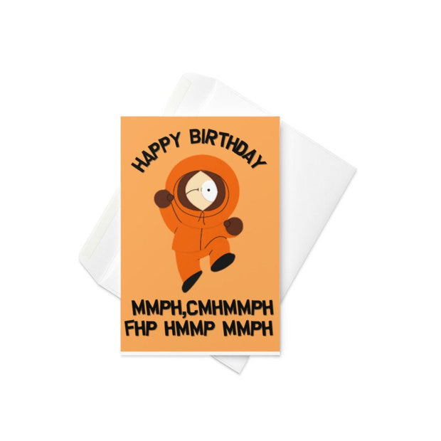 kenny mccornmick  greeting card ,southpark birthday card #