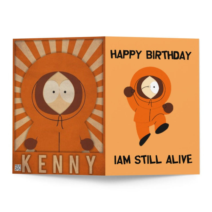 kenny mccormick greeting card  ,southpark birthday card ,