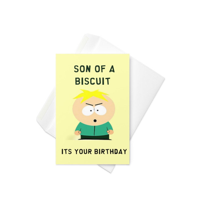 butters greeting card ,southpark birthday  A6 Card