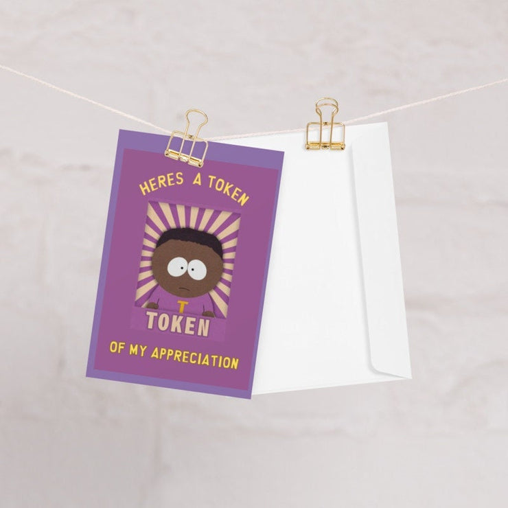 Token greeting card ,a token of my appreciation birthday card,birthday card