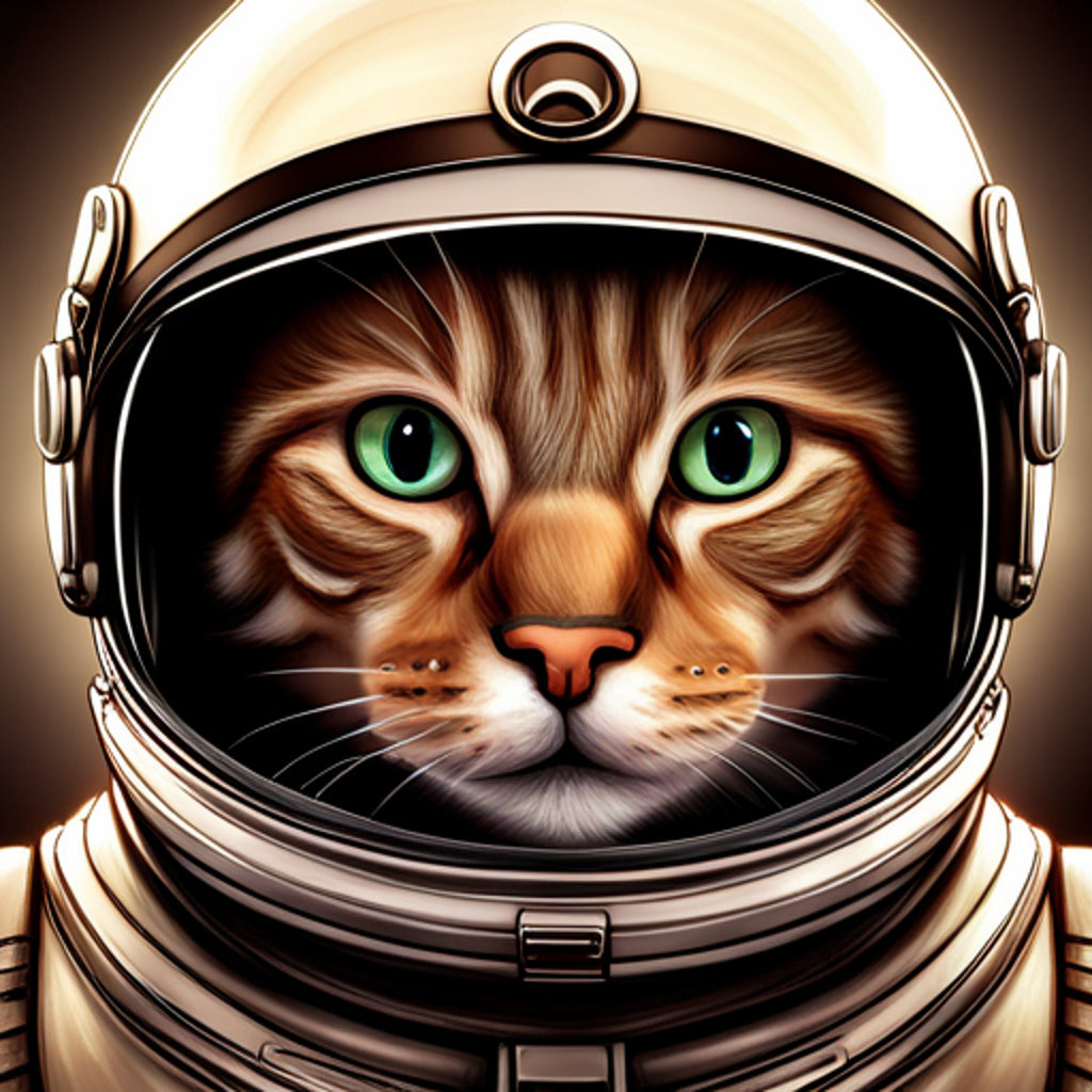 cat Astronaut, cat in space helmet ,tabby cat-poster ,Wall Art -tabby  Cat Print -tabby Cat Artwork - Home Decor