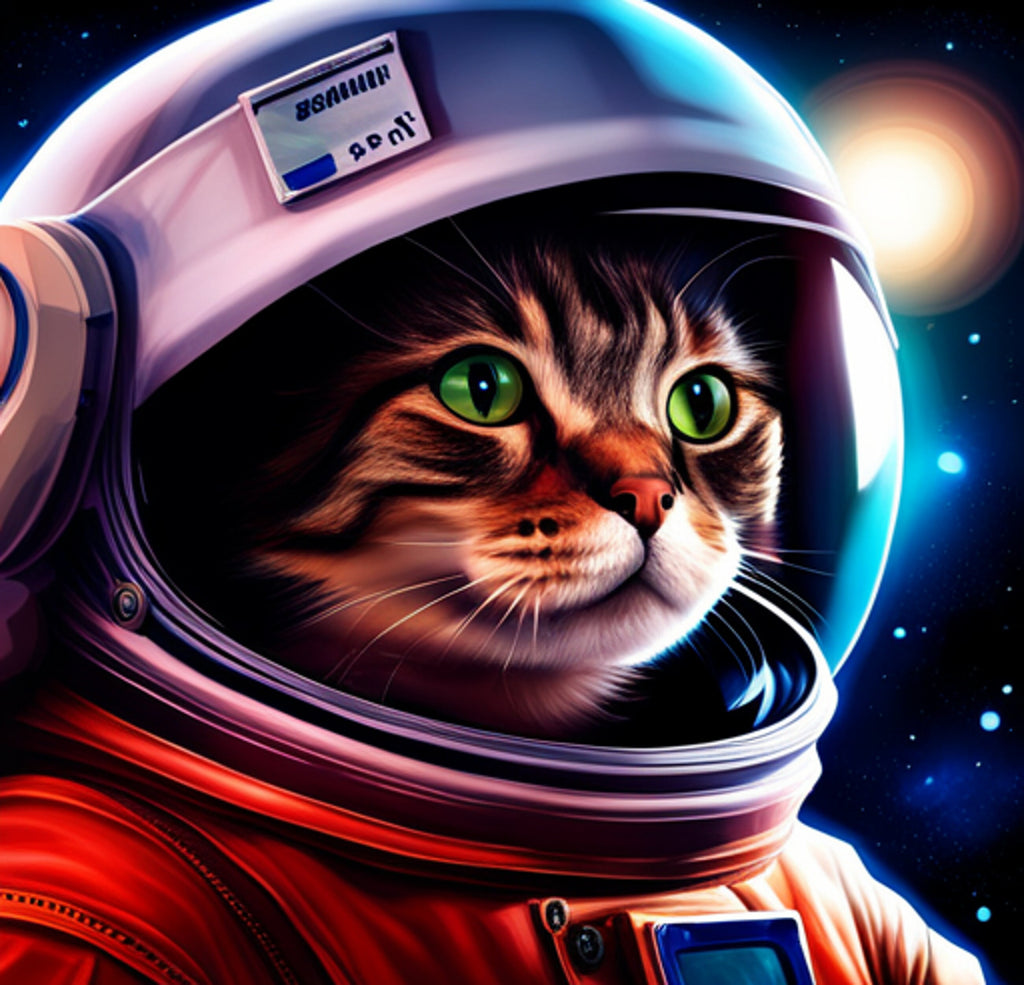 Astronaut space tabby cat ,  cat astronaut  poster .tabby cat-poster , Cat Wall Art -tabby  Cat Print -tabby Cat Artwork - Home Decor