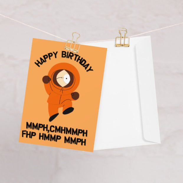 kenny mccornmick  greeting card ,southpark birthday card #