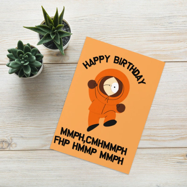 kenny mccornmick  greeting card ,southpark birthday card #