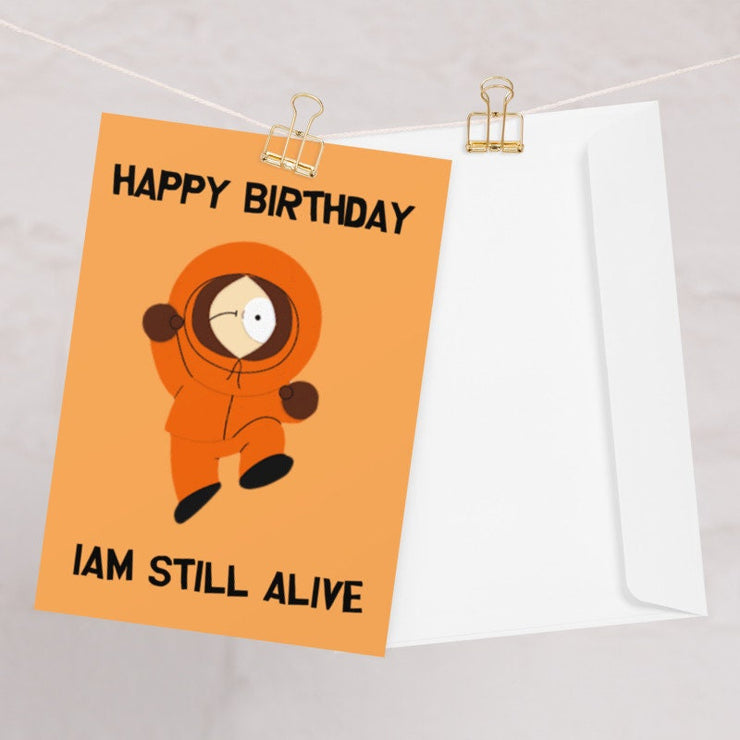 kenny mccormick greeting card  ,southpark birthday card ,