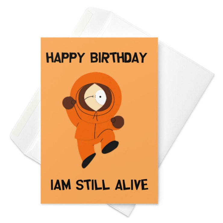 kenny mccormick greeting card  ,southpark birthday card ,