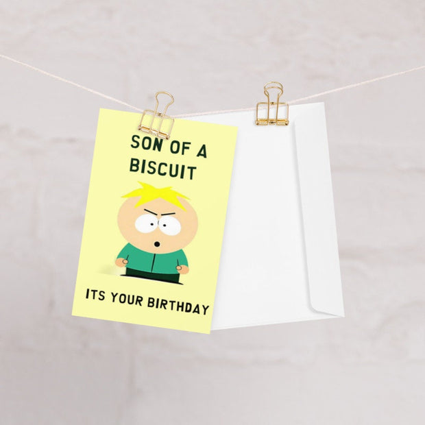 butters greeting card ,southpark birthday  A6 Card