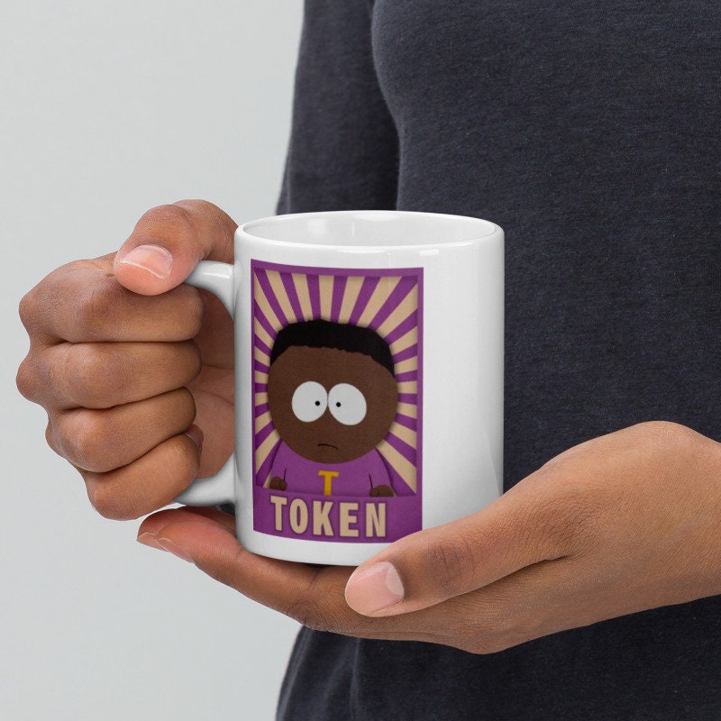 southpark token mug  ,token  southpark  ,90s animated cartoon,southpark mug gift,90s mug