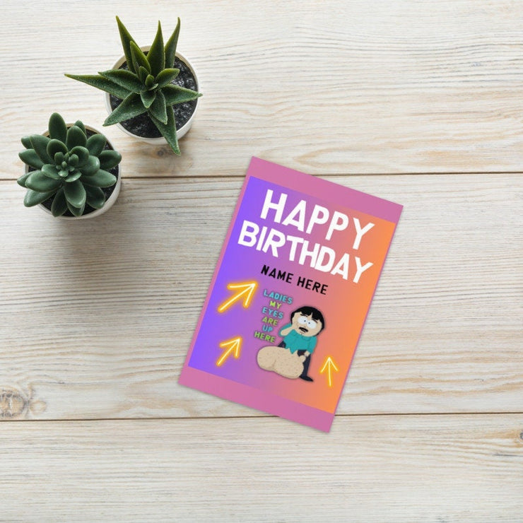 randy marsh greeting card ,birthday card ,southpark birthday card