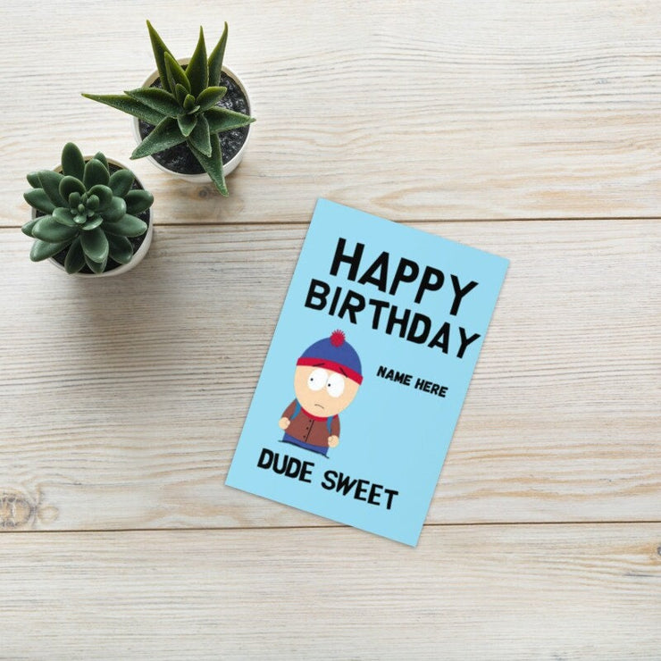 stan marsh  greeting card ,southpark birthday card