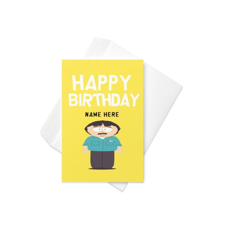 south park randy marsh  greeting card,southpark birthday card