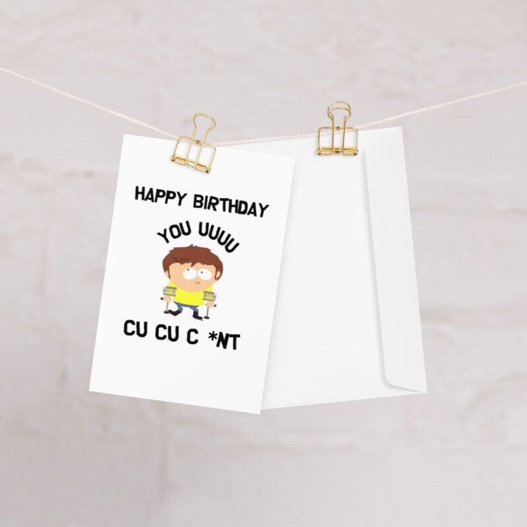 jimmy  greeting card ,birthday card ,southpark birthday card ,jimmy birthday card,birthday card for him/ her