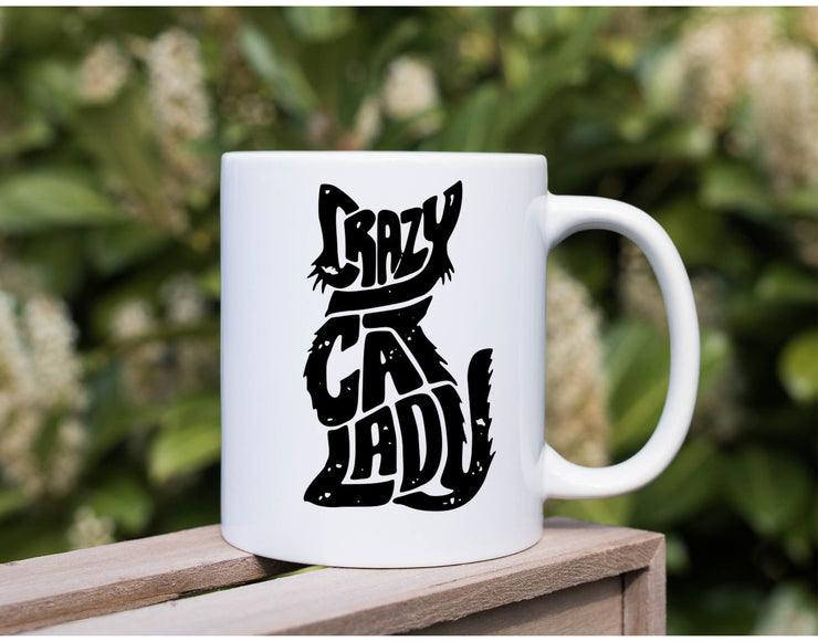 crazy cat lady coffee mug  ,ceramic coffee mug ,Black Cat coffee