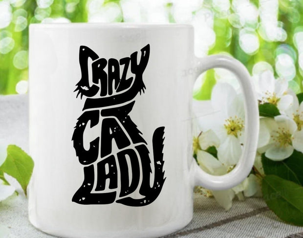 crazy cat lady coffee mug  ,ceramic coffee mug ,Black Cat coffee