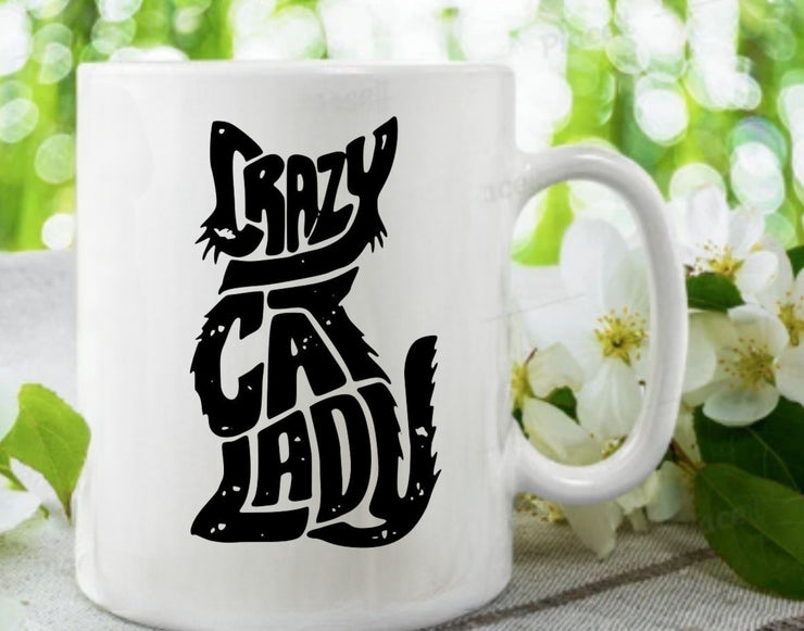 crazy cat lady coffee mug  ,ceramic coffee mug ,Black Cat coffee